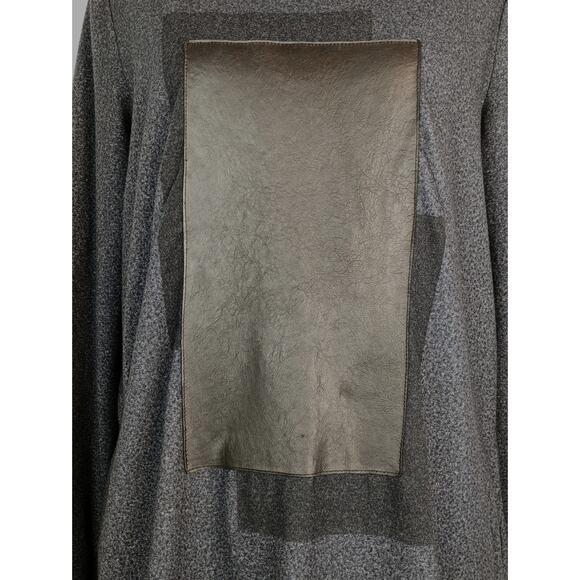 Demoo Parkchoonmoo Sweater Dress Leather Avante Garde Art to Wear Gray - Picture 9 of 15